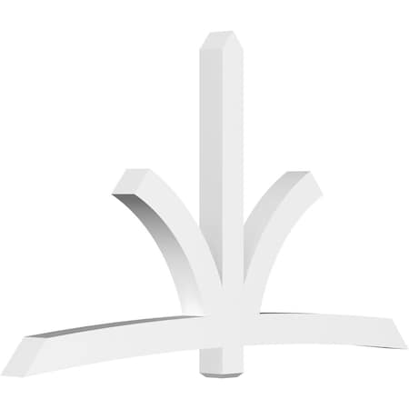 Ekena Millwork Davenport Architectural Grade PVC Gable Bracket, 108"W x 63"H x 6"D x 6"F, 14/12 Pitch GBP108X63X0606DAV00